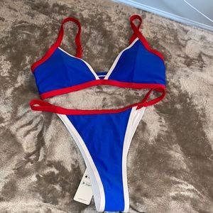 Cupshe red/white/blue bikini.